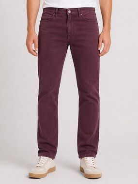 English Laundry Jeans Mens Sz 36W X 30L Burgundy Stretch Straight Leg EF8330EV